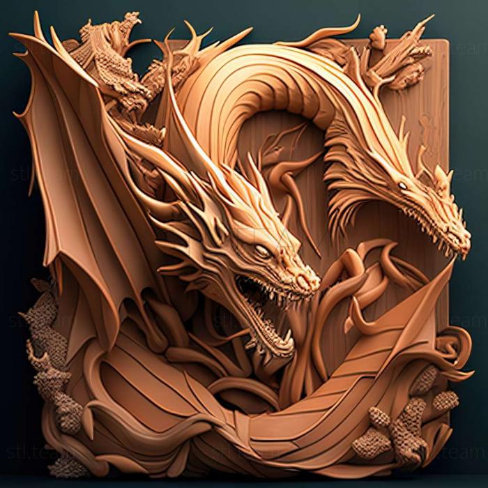 3D model Dragon Land game (STL)